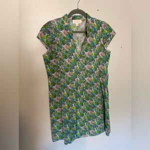 Julie Brown Green and Pink Floral dress, L